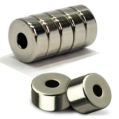 ECMAGNET Rare Earth DIY Industrial Strong Ring Neo Neodymium Disc Round Magnet with Hole