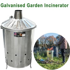 90L Large Garden Incinerator WITH DOOR Waste Rubbish Leaves Wood Fire Burner