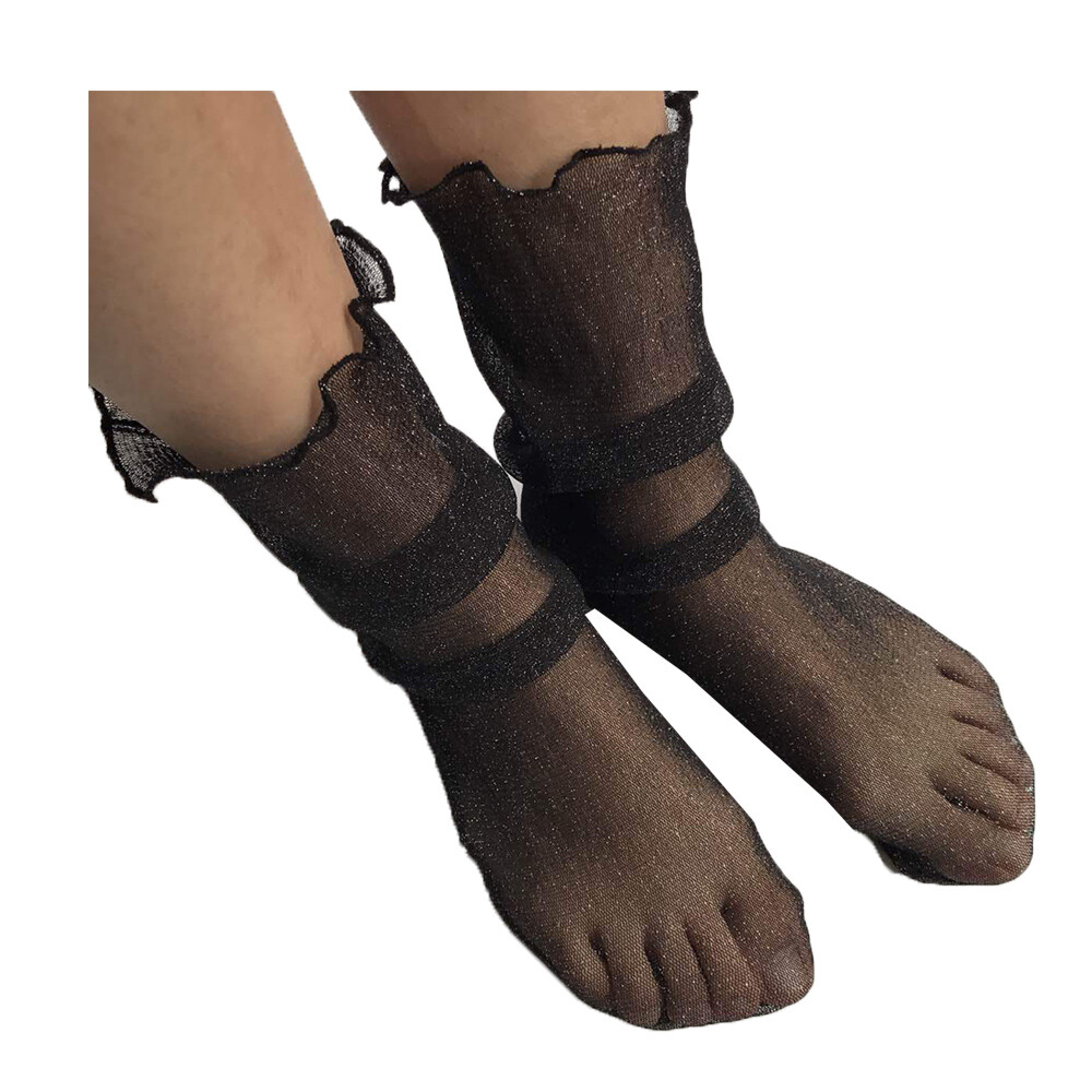 APL 3 5 paia di calze da barca calze a rete calze di seta ciabatte corte calze: