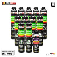 Pistolenschaum Bauschaum Montageschaum 11 X 750Ml + 1 X Pu-Reiniger 500Ml Set