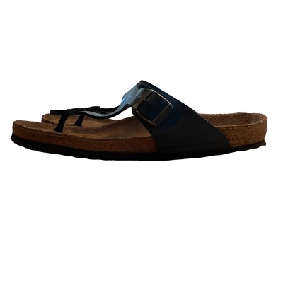Birkenstock Gizeh Sandals Birko-Flor Navy Blue Men display picture 1