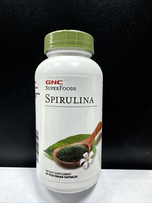 GNC SuperFoods Spirulina Whole Plant Powder - 90 Capsules - Exp. 05/2025* Sale *