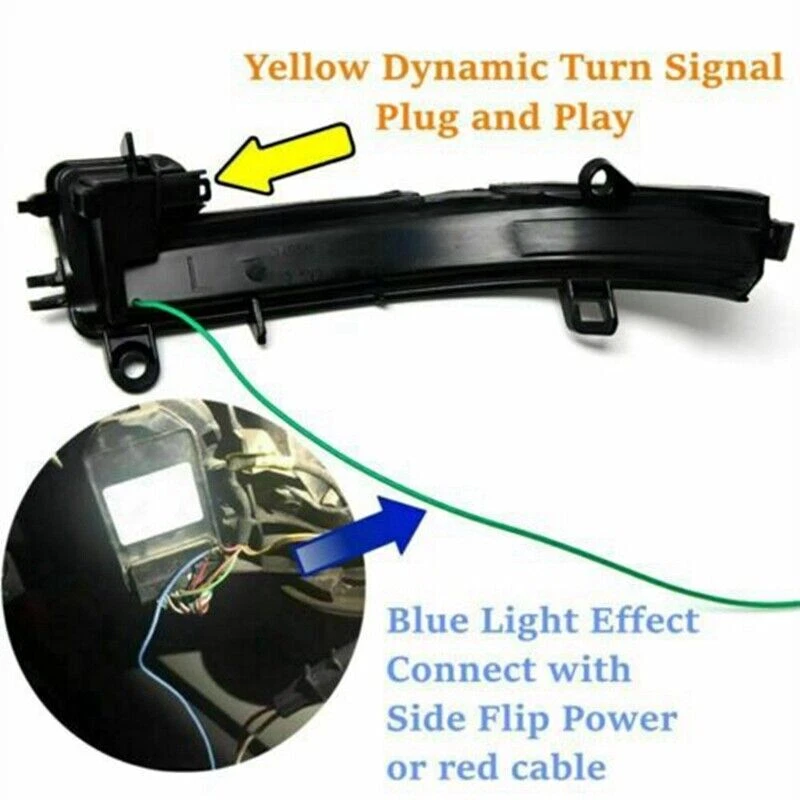 Luces retrovisores LED dinámicas azules para BMW 1 2 3 4 X1 Series M2 F87 Foto 3 de 4