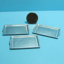 Dollhouse Miniature Metal Cookie Sheets Set of 3 IM65594