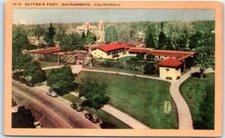 Postcard - Sutter's Fort, Sacramento, California, USA