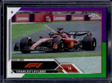 2023 Topps Chrome Formula 1 Purple Green Refractor Charles Leclerc #7 Scuderia