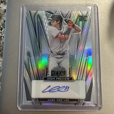 2024 Leaf Metal Preview Jung Hoo Lee /10 Auto Rookie Silver Holo Giants RC! 