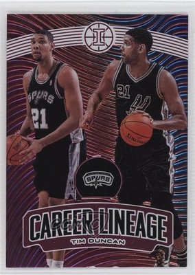 2019-20 Panini Illusions Career Lineage Pink 22/25 Tim Duncan #9 HOF 0rd2