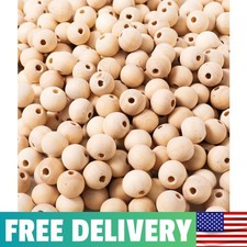 500pcs 8MM Wood Beads Natural Unfinished Round Wooden Loose Beads Wood Spacer Be