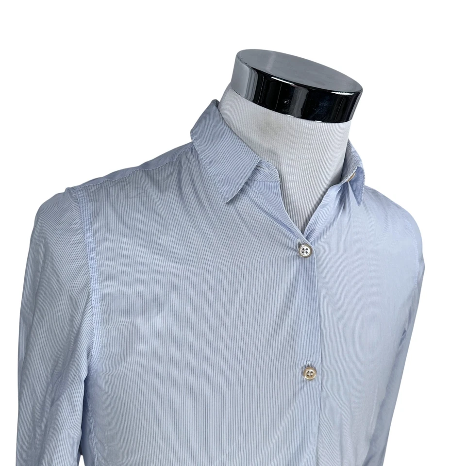 Isabel Marant Shirt Women’s 34 Blue Striped Cotton Long Sleeve Button-Up US 2 - Image 2 of 4