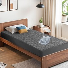Waterproof Mattress Protector, Twin Size Mattress Pad With Deep Pocket 6"-15"