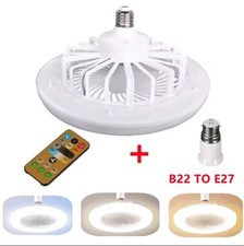 LED Ceiling Fan Light - With Edison / Bayonet Adapter Fitting - With Remote. E27