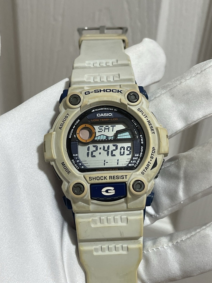 Casio G-Shock G-7900A White Blue Digital Watch Moon Tide Graph Shock Resist white-casio-g-shock-g-lide-  main image 2