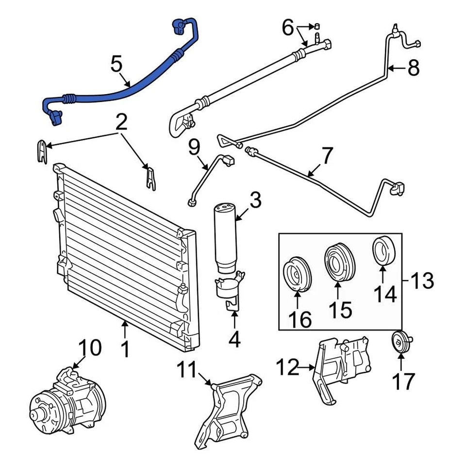 For Toyota Tacoma 1995-2000 Toyota 8871104050 A/C Refrigerant Discharge Hose - Imagem 4 de 4