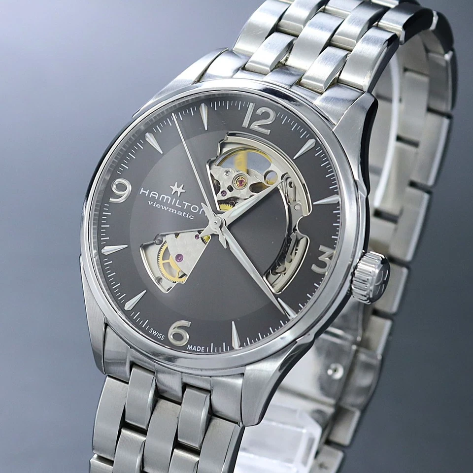 [Casi COMO NUEVO] HAMILTON Jazzmaster Viewmatic Open Heart H327050 Automático Para hombres... Foto 2 de 4