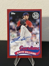2024 Topps Series 1 GAVIN WILLIAMS 1989 Retro RC AUTO Red Parallel  /25