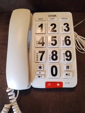 Logik L05CBIG10 Corded Telephone Big Button Hands Free Red Light Indicator 