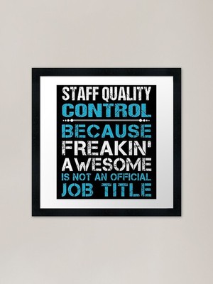 Personal Qualitätskontrolle T-Shirt - kostenlos gerahmtes Wandbild Poster Leinwanddruck Bild