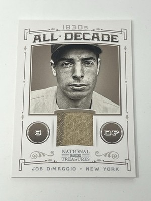 2012 Panini National Treasures All Decade Joe DiMaggio #25 Jersey Yankees /49