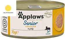 Natural Senior Wet Cat Food, Chicken in a Soft Mousse 70G Tin (Pack of 24 X 70G 21.90 per kilo