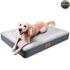 Orthopedic Dog Bed Grey 35 in x 22 in x 3 in Egg Crate Foam Washable