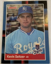 Donruss 1988 #280 Kevin Seitzer Kansas City Royals Solid Blue ULC Base