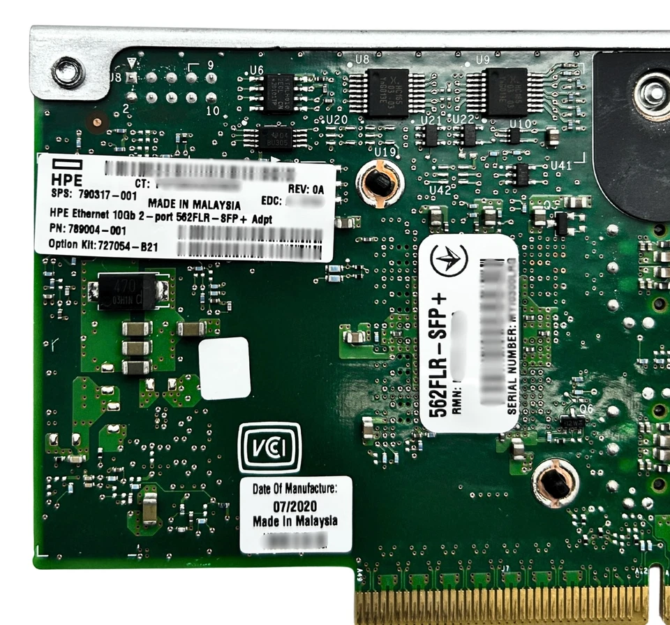 HP 790317-001 10GB 2P 562FLR-SFP+ Dual Port Ethernet Adapter - Image 2 of 4