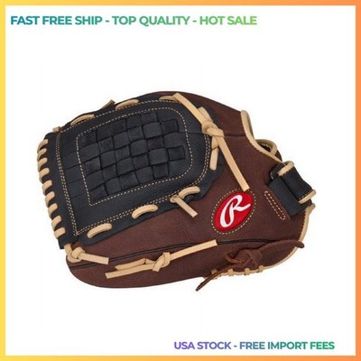 Rawlings 12.5'' RBG36 Recreational Baseball Softball Glove All-Leather Right Hand