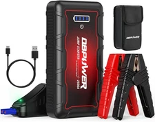 DBPOWER Jump Starter 2500A Peak 74Wh Portable Car Jump Starter (Up to 10L Gas...
