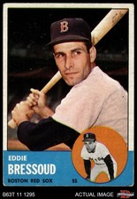 1963 Topps #188 Eddie Bressoud Red Sox 2 - GOOD