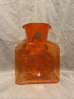 Blenko Glass Dreamcicle Orange #384 Water Bottle 2008  Signed Richard Blenko