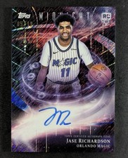 2025-26 Topps Midnight Jase Richardson Stroke of Midnight Auto Rookies #/12