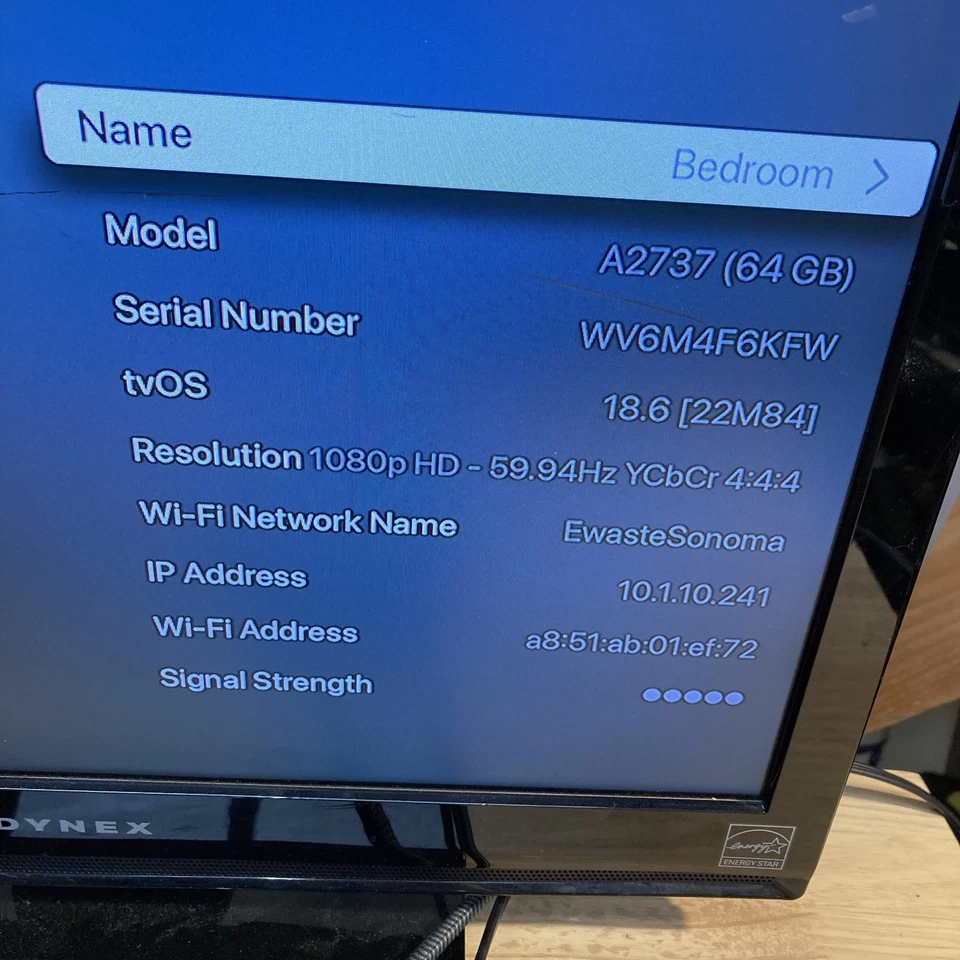 Apple TV 4K 3rd Gen A2737 64GB WiFi Streaming Player With Power Cord - Image 2 of 4