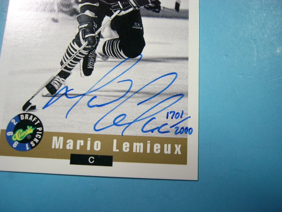 1992 年经典选秀 NHL HOCKEY 卡马里奥·莱米奥亲笔签名近乎完好!! — 第 3/3 张图片