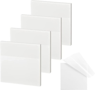 3x3 Inch Clear Sticky Notes - Self-Adhesive with 200 Sheets for Easy Annotation