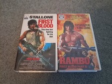 Rambo First Blood Parts I II 1982 1985 VHS Thorn EMI HBO Video Clamshell