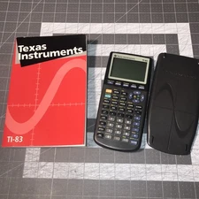 Texas Instruments TI-83 Graphing Calculator With Cover And Guide Book