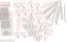600 Silver Set Jewelry Mixed Wholesale Lot Making Supplies Kit Finding for Beads
