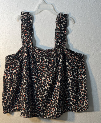 Who What Where Womens Shirt Tank Top Leopard PLUS SIZE 4X, NEW