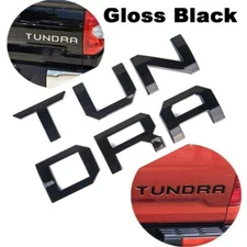 3D Raised Fit 2014-2021 Toyota Tundra Tailgate Insert Letters Emblem Gloss Black