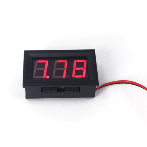 Voltmetro rotondo a due fili con display digale a LED