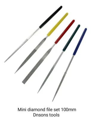CRAFT TOOL 5pc Diamond Needle File Set Hobby Craft Model Jewellery Mini Files Shaping 100mm