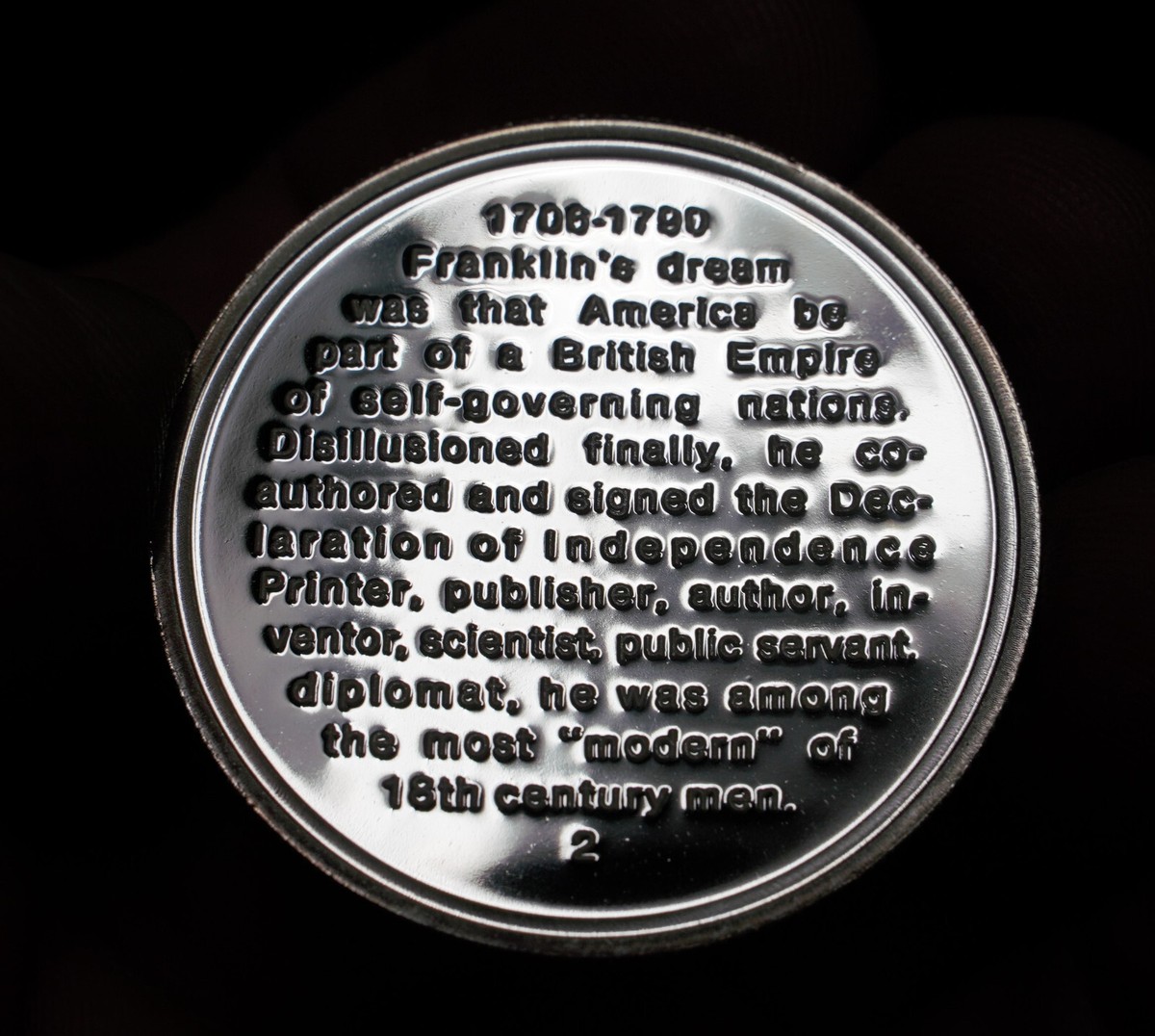 1976 Benjamin Franklin 12 Great Americans Letcher Mint Silver art