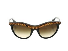 Prada Crystal SPR04P Women\'s Black Gradient Brown Cats Eye 54mm Sunglasses S2627 Prada Crystal SPR04P Women main image 3