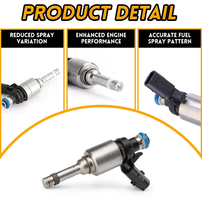 4Pcs New Fuel Injector For 2015-2017 Hyundai Sonata 2016-2018 Kia Sorento 2.4L Foto 3 de 4