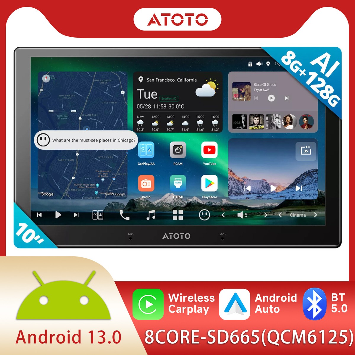 ATOTO X10 8G+128G Android 13 10