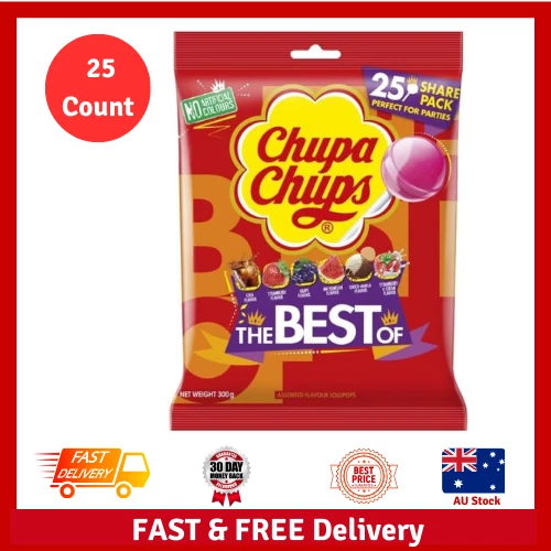 Chupa Chups Best of Lollipops, 25 Count-Au - Picture 1 of 5