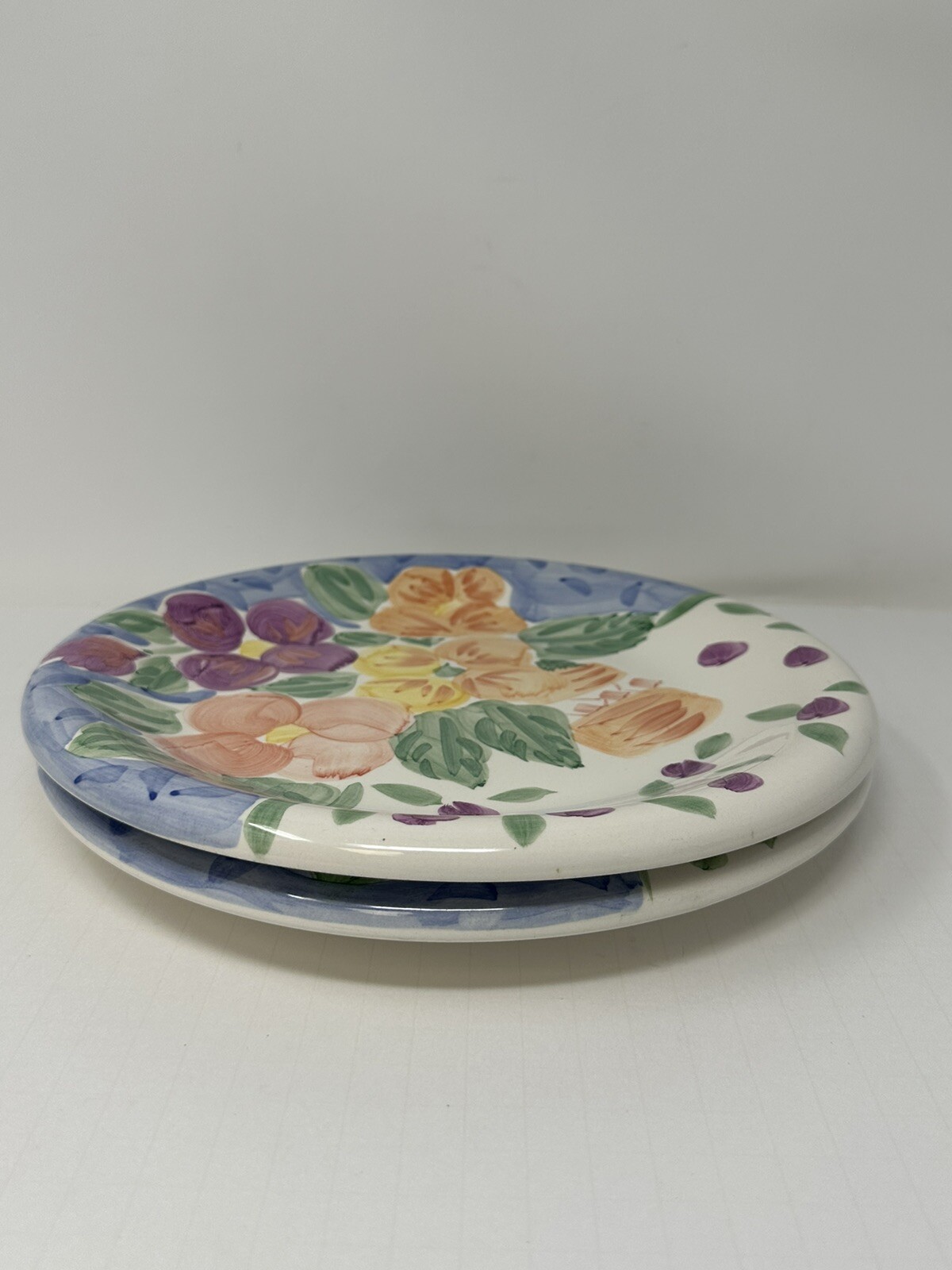 Bella Ceramic Spring Floral Dinner Plates Approx 11 Inch Diameter Set Of 2 eBay