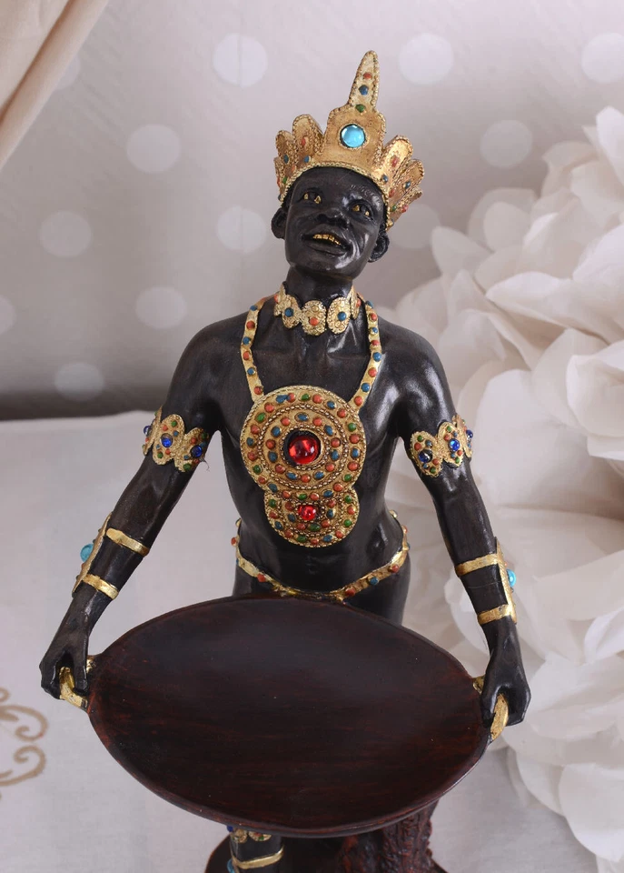 Schale Dekoschale Diener Barock Figur mit Tablett Antik Statue Grünes Gewölbe - Bild 4 von 4