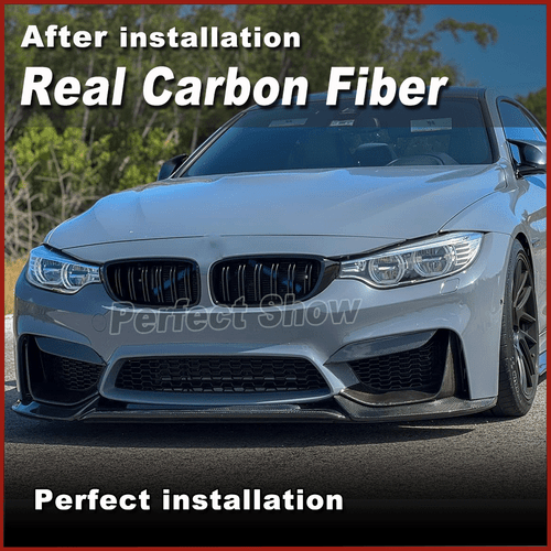 Alerón delantero de carbono labio delantero espada alerón para BMW F80 M3 F82 F83 M4 2014-19 - Imagen 11 de 16